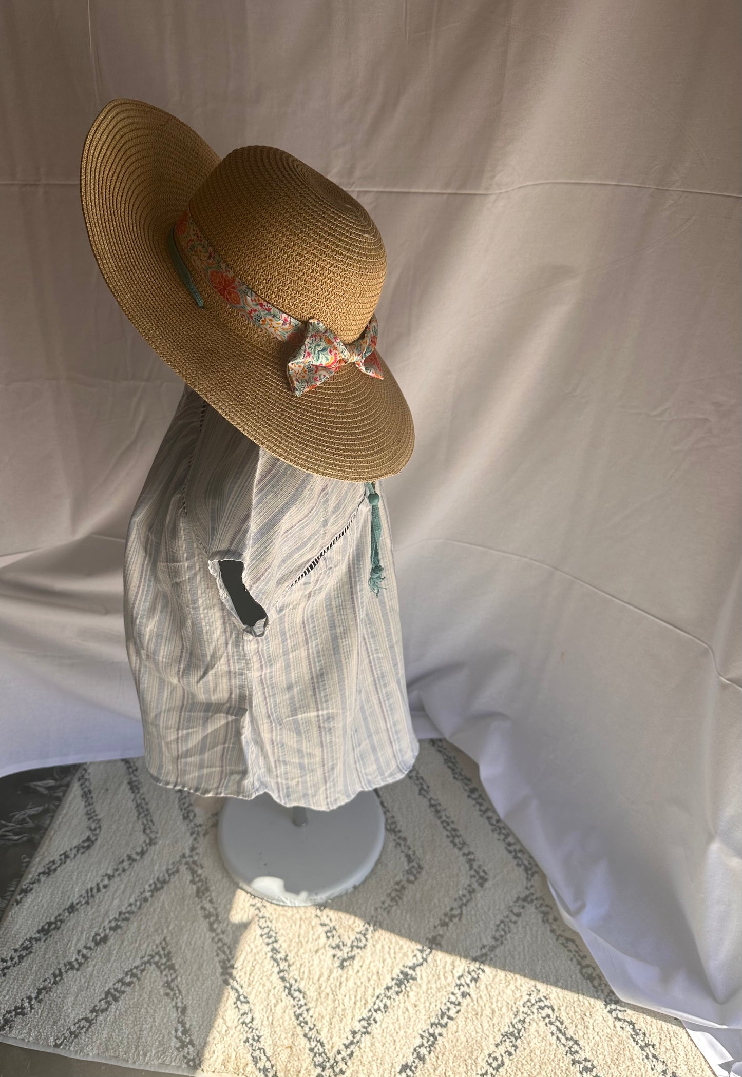 Cap sleeve stripe woven shirts top