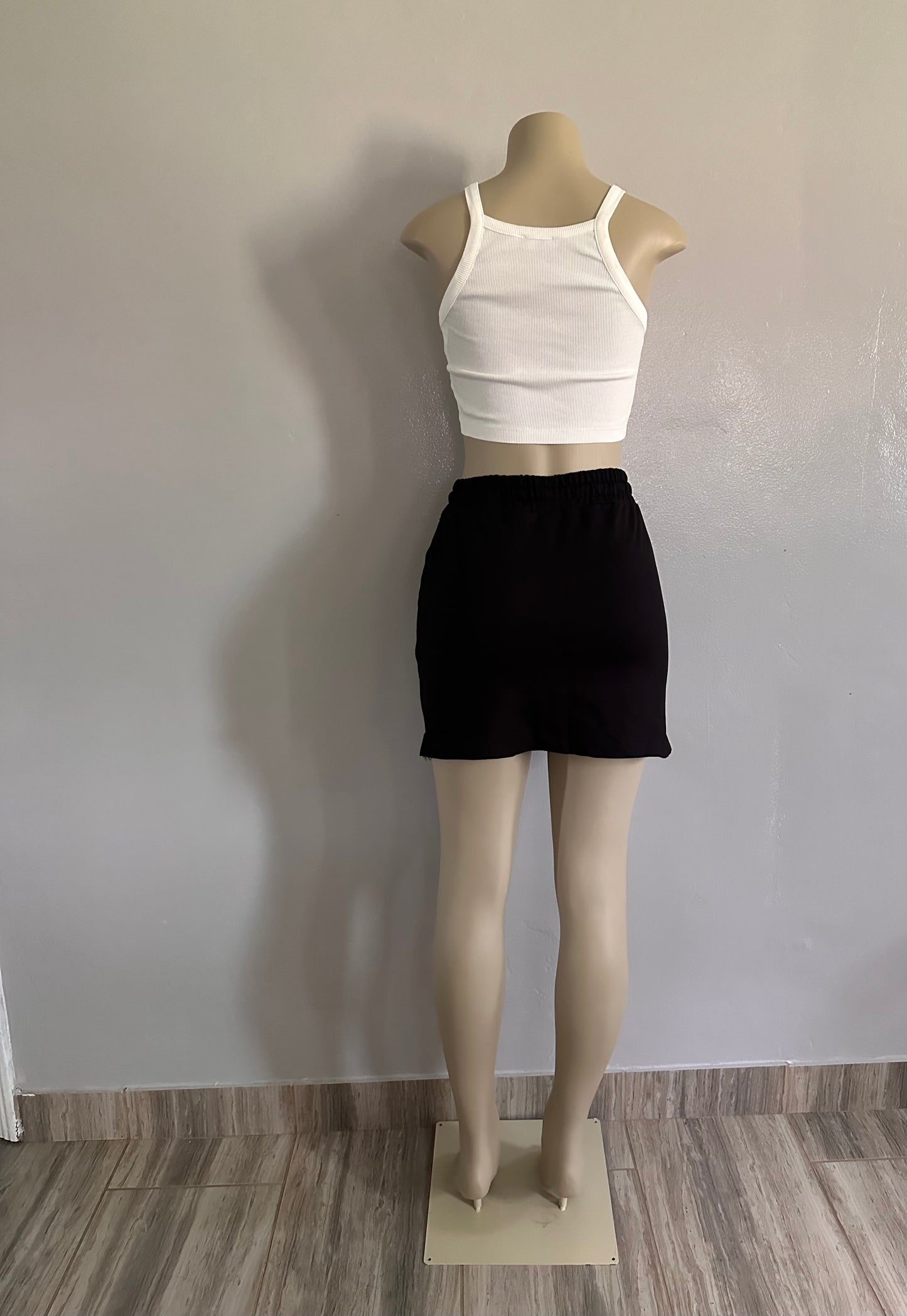 Black/demin skirt ripped